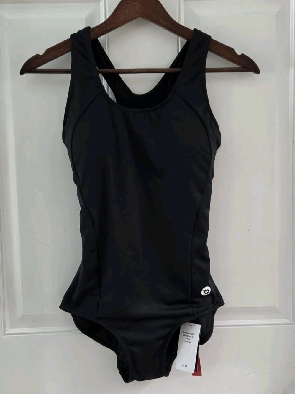 Baleaf UPF 50+ Black Racer Back Swimsuit Bathing Suit Built In Bra Size 34 US 4